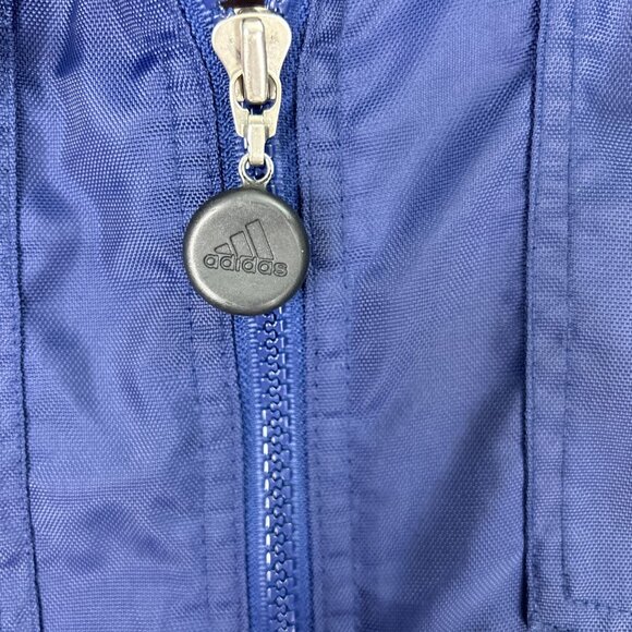 Vintage Adidas Men’s Coat Quilted Navy Blue Size Large 90s Embroidered Logo - Picture 10 of 12